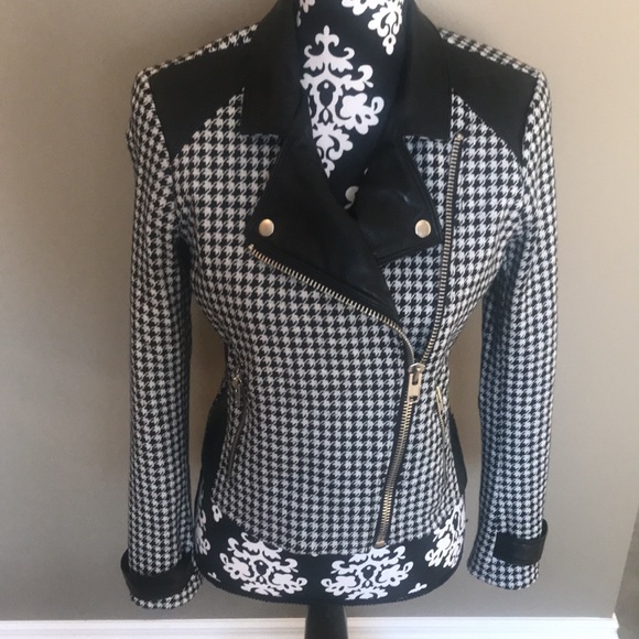 RW&CO. Black and White Bomber Jacket - Picture 5 of 15